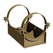 Опоры 313.ТС-008.010 скользящие хомутовые для труб в ППУ изоляции Ду 50 - 80 мм