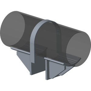 Опоры ТС-669.00.00  серия 5.903-13 выпуск 7-95 хомутовые неподвижные, с дополнительными усиленными упорами 