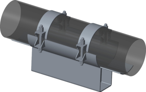 Опоры ТС-671.00.00 серия 5.903-13 (выпуск 7-95) бугельного типа неподвижные с корпусом 