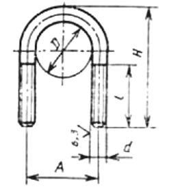 Хомут ГОСТ 24137-80 (Детали крепления трубопроводов Хомуты. Конструкция и размеры)