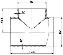 Тройники сварные равнопроходные ОСТ 34.10.510-90